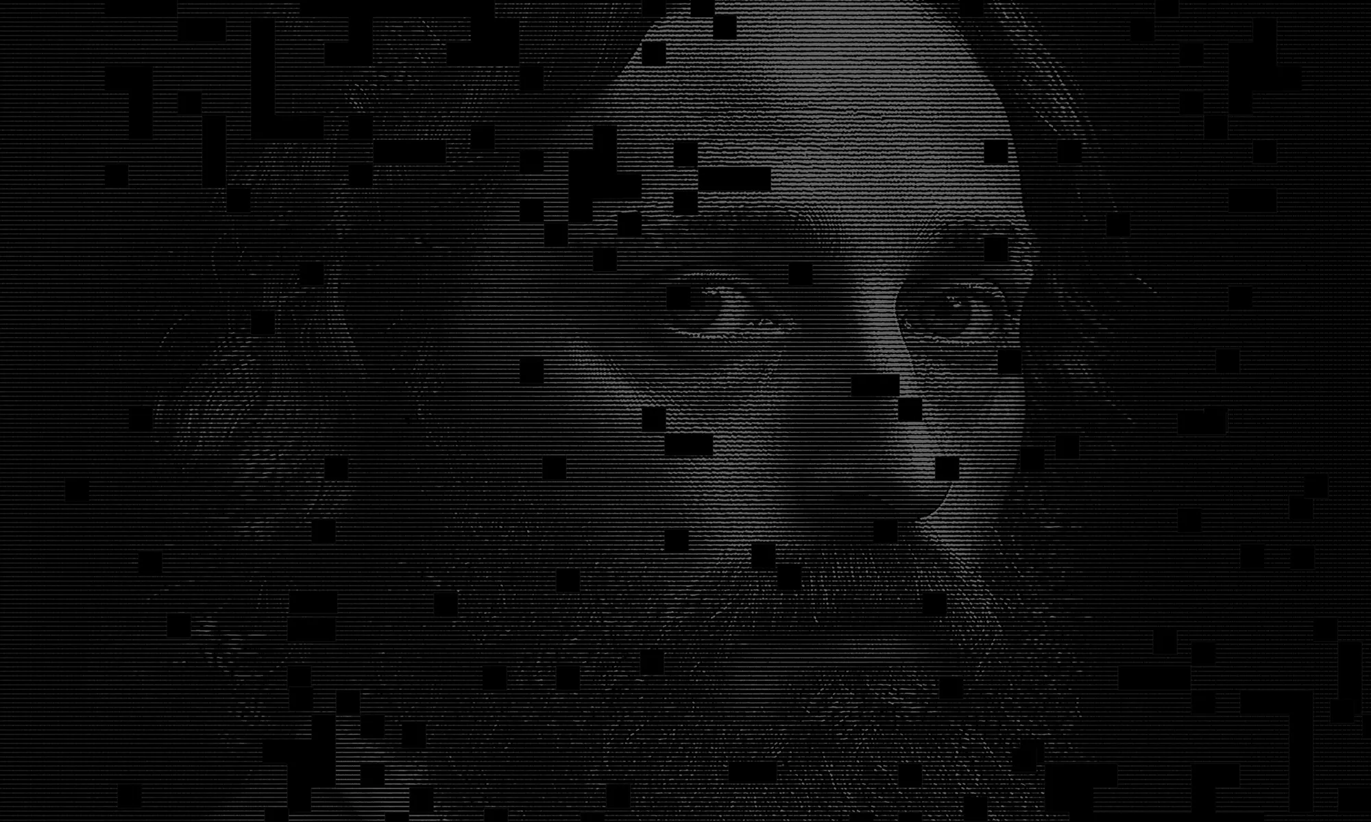 Портрет, собранный из ASCII-графики